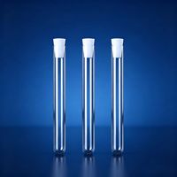 Tubo de Ensayo de Vidrio de Cuarzo de Alta Pureza (99.99%), Transparente a los Rayos UV, Resistente al Calor, Fondo Redondo, para Laboratorio, OEM