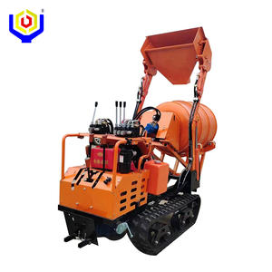 เครื่องผสมคอนกรีตแบบเคลื่อนที่ได้ บรรทุกเองได้ ใช้ในบ้าน ขนส่งและผสมได้หลากหลาย ใช้งานได้หลากหลาย รถตักคอนกรีตขนาดเล็กแบบตีนตะขาบ - Product Image 1