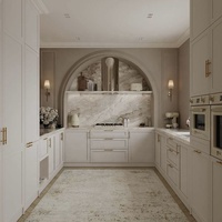 Ensemble d'armoires de cuisine modulaires en contreplaqué stratifié style Shaker CBMmart, îlot RTA prêt à assembler, écologique, moderne pour la maison