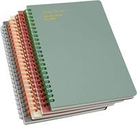 Bloc-notes spirale A5 imperméable avec couverture rigide en PP, 8,3 x 5,9 pouces, idéal pour la planification quotidienne et la prise de notes