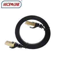 Kabel jaringan ethernet LAN datar cat7 cat 8 cat 9 bebas halogen yang sesuai dengan standar Rohs dengan sertifikat Reach