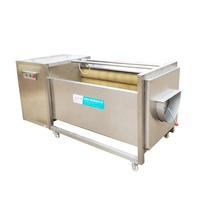Machine automatique multifonctionnelle pour éplucher et nettoyer les légumes et fruits, y compris le gingembre et les oignons, avec fonction de découpe.