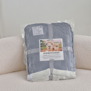 Blue <b>Plush</b> Throw <b>Blanket</b> 200x230cm Textured Faux Fur Sofa Bed Cover, Soft Warm Couch Throw for Living Room, 3 Sizes Poland Stock - Product Image 6