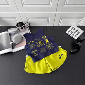 2025 Summer New Release Korean Style Casual Sports Vest Suit for Boys Double-Sided Printed Loose Sleeveless Popular <strong>Clothing</strong> Set - Product Image 4