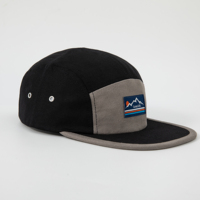 Casquette de camping 5 panneaux en toile épaisse avec logo personnalisé et contraste de couleurs, faible MOQ, pour vêtements de travail, utilitaire et usage quotidien en extérieur