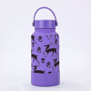 Pengocok Gym baja antikarat kustom saringan Fitness 1,5 liter untuk topan kotak Logo bawah melengkung botol air pengurang - Product Image 4