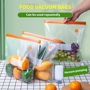 Sacs à collation sur support réutilisables écologiques transparents Sacs de stockage de nourriture extra épais - Product Image 2