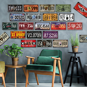 Letrero Metálico Personalizado con Impresión UV, Estilo Vintage, Número de Matrícula, Decoración Rústica para Gasolinera - Product Image 3