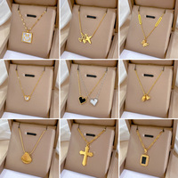 Collier Cœur en Acier Inoxydable Plaqué Or 18K PVD, Fermoir Frontal, Style Punk Hip Hop, Élégant et Minimaliste pour Femme, Idéal Cadeau Bijou