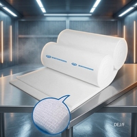 Filtre de plafond en coton synthétique pour cabine de peinture, fourniture directe d'usine, média filtrant pour toit de cabine de pulvérisation de peinture