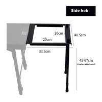 Meubles d'extérieur pliables en alliage d'aluminium pour camping, design moderne, accessoires, support latéral pour réchaud, rangement, lampe en forme d'éventail