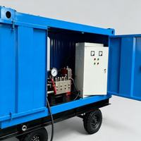 Conception de type remorque mobile pour le traitement par impact à jet d'eau haute pression de 500 bars pour le dégrossissage et l'aspersion des surfaces en béton
