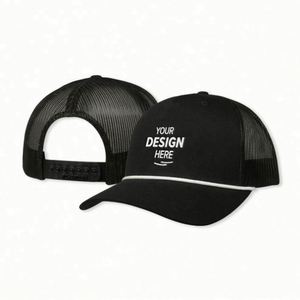 Casquette de camionneur en maille à 5 panneaux avec impression 3D en mousse gonflée de haute qualité, broderie de logo personnalisée, casquette élégante de style hip-hop et sport - Product Image 1