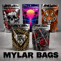 Pochettes en plastique Mylar imprimées sur mesure pour tabac, sachets de 50g pour tabac à feuilles, emballages personnalisés