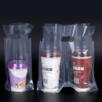Sac rétractable carré en PE jetable et recyclable avec revêtement UV pour l'emballage de thé au lait et de whisky - Conception personnalisable