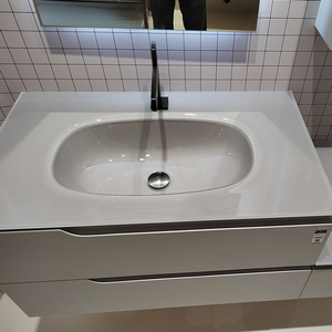 Hiện Đại Tinh thể thủy tinh rắn bề mặt bồn rửa khách sạn phòng tắm hình chữ nhật chậu rửa - Product Image 2