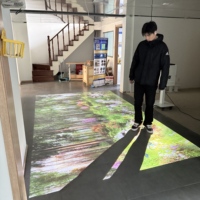 Technologie DeFi, projecteur holographique interactif intérieur/extérieur, mur, sol, cinéma orbital personnalisé, expérience de cinéma immersive en rouleaux