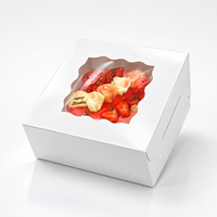 Boîtes rigides carrées en papier kraft macaron, prêtes à l'emploi, avec fenêtre à grande ouverture, revêtement UV, matériaux recyclés pour l'alimentation, vente directe usine YZ
