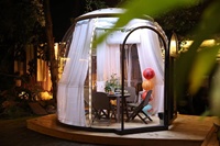 Tentes bulles transparentes modernes pour l'extérieur, en polycarbonate imperméable, type igloo, pour restaurant