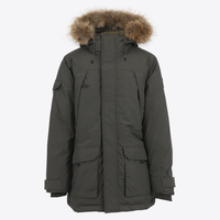 Veste d'hiver imperméable de luxe DFD unisexe 90% duvet de canard blanc, parka de performance lourde, manteaux en duvet, capuche longue en satin de nylon
