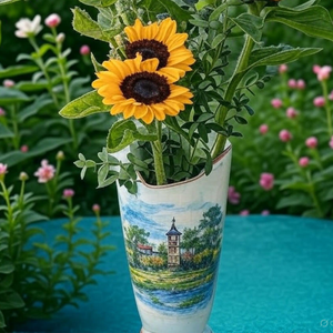 OEM Son Thuy White <b>Vase</b> - Custom Modern <b>Ceramic</b> Tabletop Decoration for Home or Office - Product Image 1