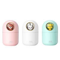 OEM Dropshipping Portable LED light mini 300ml h2o pulvérisation brume humidificateur d'air diffuseur d'huile essentielle USB voiture humidificateur d'air