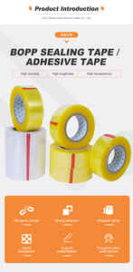 Nhà máy giá rẻ Giá hộp niêm phong tùy chỉnh in logo siêu rõ ràng Acrylic không thấm nước sellotape đóng gói băng cuộn Bopp - Product Image 4