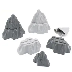 Rockery/mountain/rock brinquedos de plástico, blocos de construção, 23996/6082/6083/6161/47847 rock + tijolos de montanha + rockery (no.6161/pa00199)