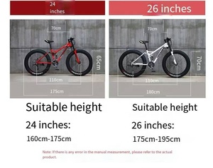 <span class=keywords><strong>Nouveau</strong></span> Vélo Tout-Terrain de Plage 2026 Fatbike 24 Pouces 21 Vitesses Acier Carbone Frein à Disque Absorption des Chocs Fourche à Suspension pour Adulte - Product Image 6