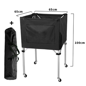 Chariot de rangement pliable en alliage d'aluminium avec tissu Oxford et roues universelles pour le basketball, le football et le volley-ball - Product Image 1
