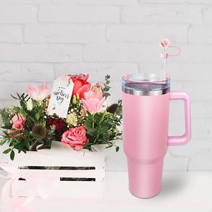 Couvercle de paille <span class=keywords><strong>rose</strong></span> pour 40 30 Oz, capuchon de paille en silicone pour fleurs, couvercle de protection de bouchons de paille <span class=keywords><strong>rose</strong></span> compatible avec le gobelet - Product Image 5