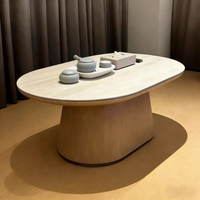 Meubles commerciaux en bois massif écologique pour hall d'hôtel et chambre : Canapé individuel, Table basse, Chaise de loisirs, Banquette canapé