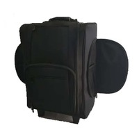 Trousse de maquillage de beauté professionnelle avec logo personnalisé pour femmes trousse à maquillage à roulettes en nylon à côtés souples avec tiroir à cosmétiques