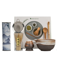 Astief – Kit de fouet et bol à matcha en céramique artisanale, coffret cadeau, ensemble de bols à matcha en poterie rustique