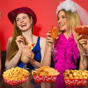 Cao bồi giấy thực phẩm khay phương Tây Nguồn cung cấp bên đỏ Paisley ủng hộ dùng một lần phục vụ nacho Khay cho Hot Dog bên trang trí - Product Image 4