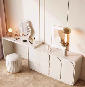 Armoire Led Blanche Mini Enfant 1 Pièce Fille Verre <span class=keywords><strong>Vintage</strong></span> Vanité Miroir Petite Coiffeuse Design Avec Coiffeuse - Product Image 3