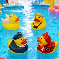 Jouets de bain en vinyle souple qui couinent pour bébés de 0 à 24 mois avec de mignons animaux de dessin animé - Jeu sensoriel sûr