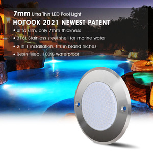 <span class=keywords><strong>Spot</strong></span> lumineux LED ultramince en acier inoxydable, éclairage de <span class=keywords><strong>piscine</strong></span>, lumière LED RGB, 7mm, 12V, 18W, entrée chinoise - Product Image 3