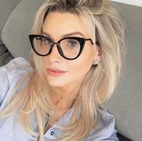 Lunettes de vue tendance 2019 pour femmes, monture irrégulière, style œil de chat, pour myopie, lunettes d'ordinateur, verres optiques transparents