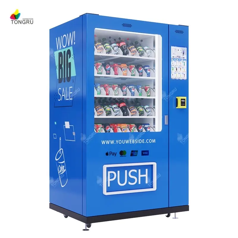 Автоматические торговые автоматы для розничной торговли продуктами питания Maquinas exendedoras, торговый автомат для закусок и напитков