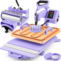 Presse à chaud 15x15 pour T-shirts avec presse à gobelets 30oz, 5-en-1, chargement facile coulissant, transfert thermique 38x38cm