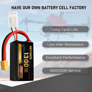 1300 мАч <span class=keywords><strong>3S</strong></span> <span class=keywords><strong>LiPo</strong></span> аккумулятор DEFNOCO, 45C для мощных FPV и сельскохозяйственных дронов - Product Image 2