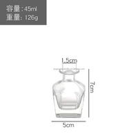 Haut de gamme clair polygonal Unique Design 750ml 45ml Whisky Vodka Brandy Rhum Gin Super Flint Verre Vin Liqueur Bouteilles