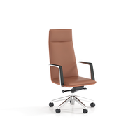 Chaise de bureau fixe en cuir de PU de haute qualité avec accoudoir ergonomique pour la maison ou le bureau Vente en gros