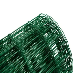 Bauernhof Grüne Farbe PVC Beschichtet 50x50mm mesh öffnung Euro Holland Geschweißt Wire Mesh zaun für Chile