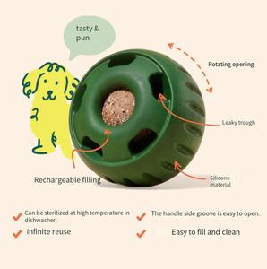 Fabricante personalizado perro interactivo lamer Bola de juguete alimentador lento masticar silicona tratar dispensador de goma duradera juguete para mascotas - Product Image 3