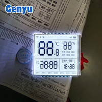 Fabricant d'écrans LCD à 7 segments personnalisés Genyu, écran LCD positif Htn à 40 broches, rétroéclairage blanc, écran de thermostat, affichage LCD à 8 segments