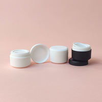 Pot Cosmétique en Plastique de 100 ml, Mat Noir, Personnalisé, pour Miel, et Crème Corps Transparent avec Couvercles à Vis