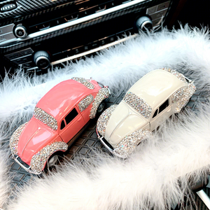 Classic Alloy Rhinestone <b>Car</b> <b>Ornament</b> in Pink and White for Interior Decoration - Product Image 1