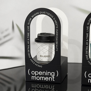 Carton de qualité supérieure personnalisé/carton blanc jetables pour emballage alimentaire et porte-boissons Plateaux à café à emporter pour boissons chaudes et froides - Product Image 5